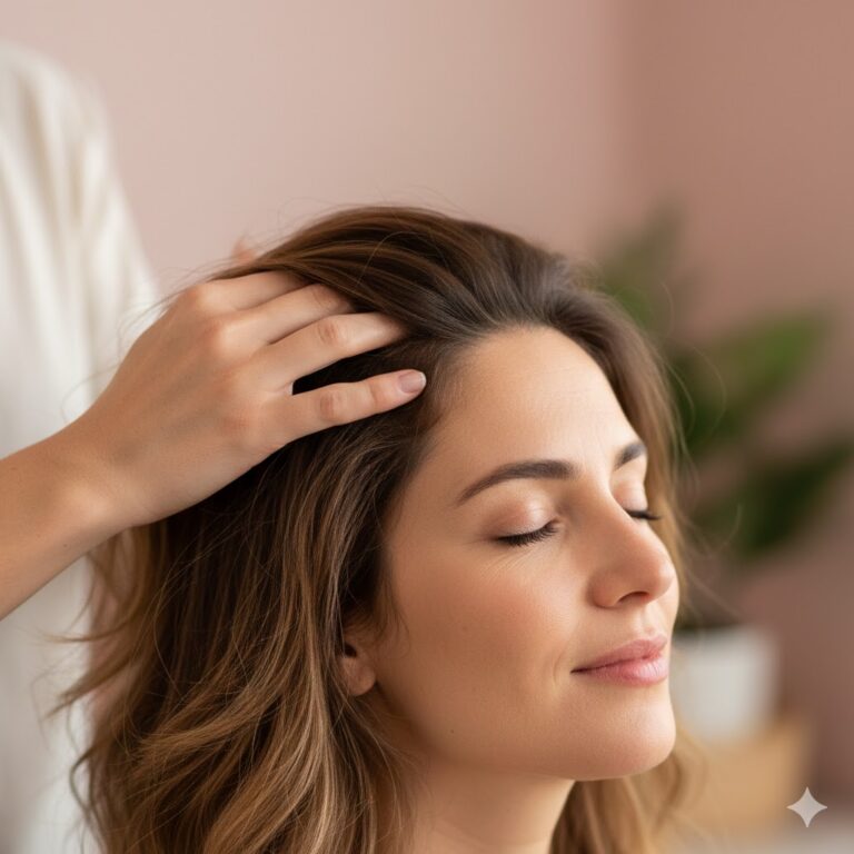 Massage cheveux femme